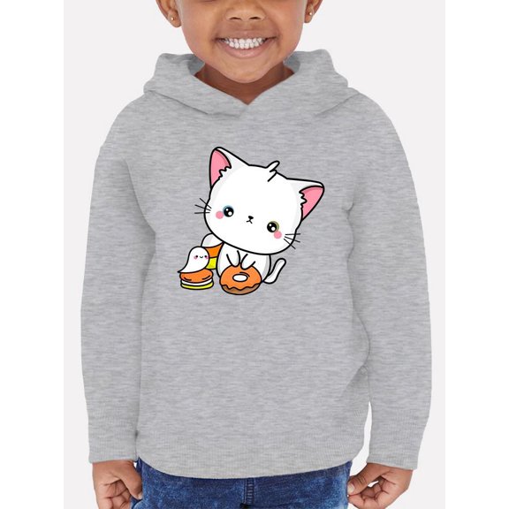 Cute Vampire Kitten W Donut Hoodie Toddler -Image by Shutterstock,  5 Toddler