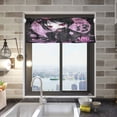 thumbnail image 1 of Cute Vampire with Cat Ears Valance Curtains Rod Pocket for Kitchen Living Room Windows Farmhouse Decor 54x18, 1 of 6