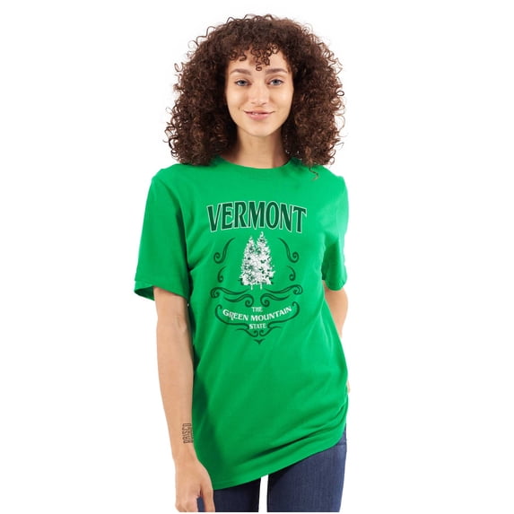 Cute Vermont Green Mountain State Women's Plus Size Graphic Tee Brisco Brands 2X