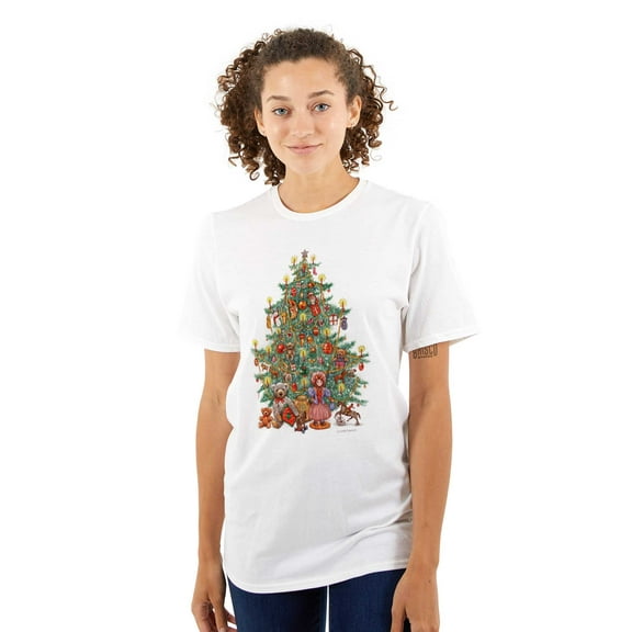 Cute Vintage Christmas Tree Décor Women's Graphic T Shirt Tees Brisco Brands S