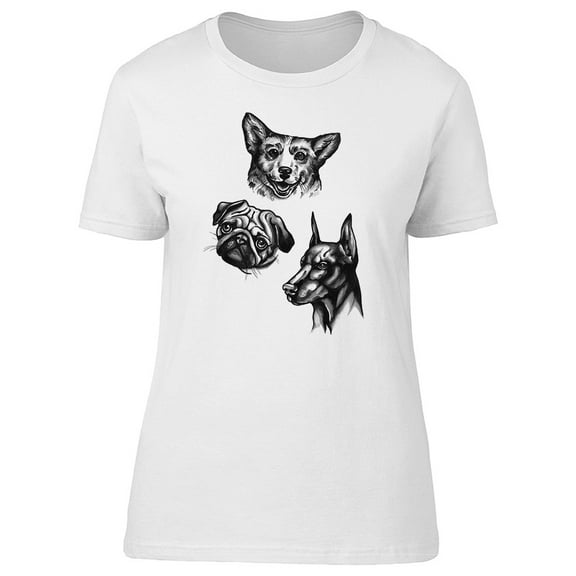 Cute Vintage Dogs Sketch T-Shirt Men -Image by Shutterstock, Male Medium