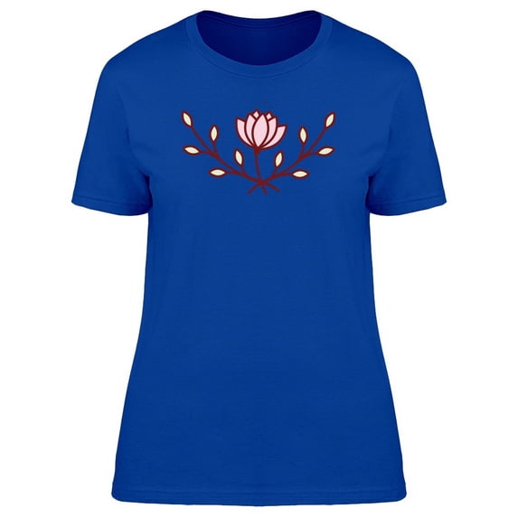 Cute Vintage Flower Bud T-Shirt Women -Image by Shutterstock, Female XX-Large