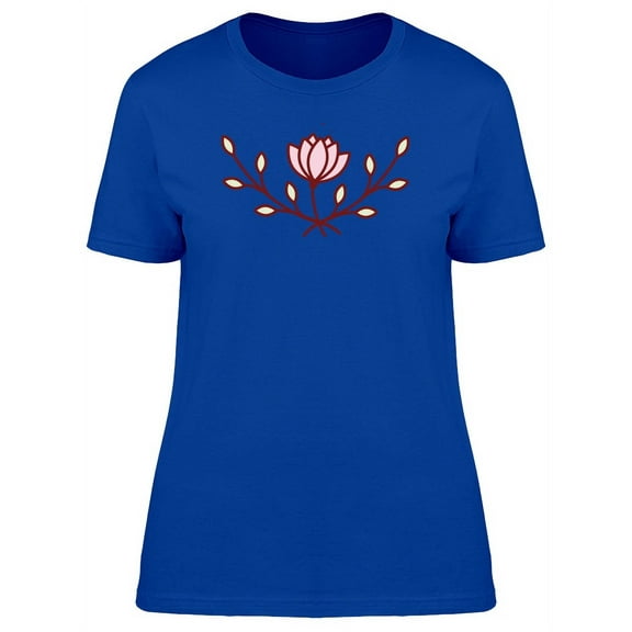 Cute Vintage Flower Bud T-Shirt Women -Image by Shutterstock, Female x-Large