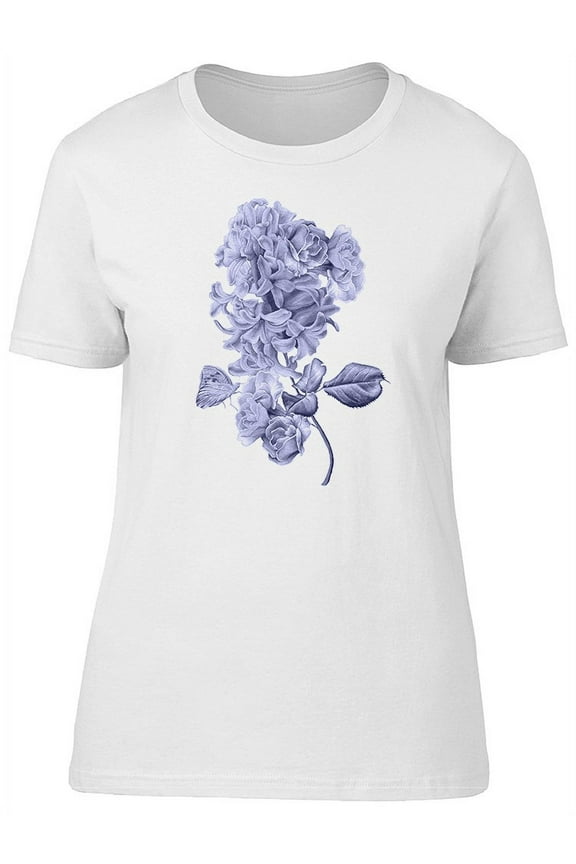 Cute Vintage Lilac Spring Flower T-Shirt Women -Image by Shutterstock, Female XX-Large