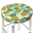 thumbnail image 1 of Cute Vintage Pineapple Round Bar Stool Seat Covers, Elastic Round Chair Cover Stool Seat Slipcover Bar Stool Cushions Round Pad for 12-14 inch, 1 of 5