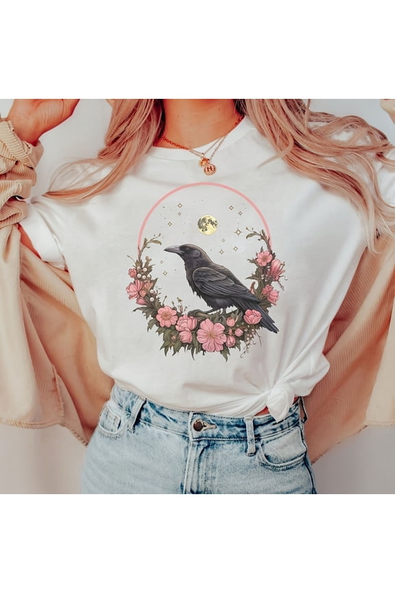 Cute Vintage Raven Cottagre T-S1Hirt,Mtil Crow Gift Fairycore ,B1Otanil Forestcore Top Goblincore R AlternatExperience Unmatched Comfort And Durability With Our 40