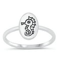 thumbnail image 1 of Cute Vintage Seahorse Wholesale Ring .925 Sterling Silver Band Jewelry Female Male Unisex Size 6, 1 of 4