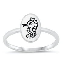 Cute Vintage Seahorse Wholesale Ring .925 Sterling Silver Band Jewelry Female Male Unisex Size 7