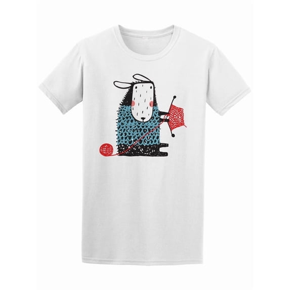 Cute Vintage Sheep Knitting Tee Men's -Image by Shutterstock