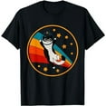 thumbnail image 1 of Cute Vintage Tuxedo Cat Bicolor Black And White Space Cat T-Shirt, 1 of 5