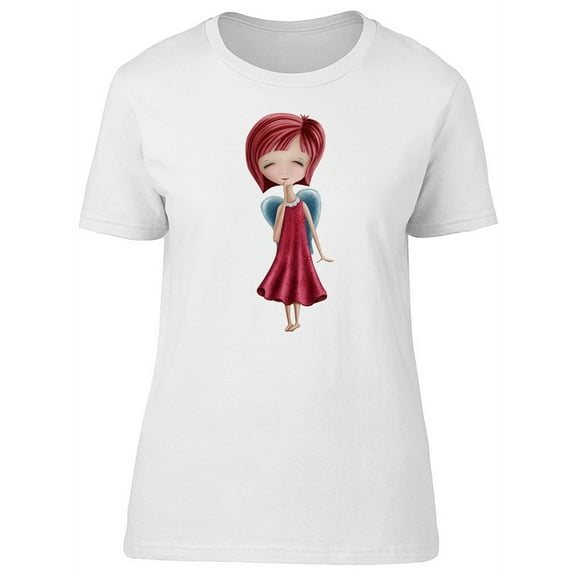 Cute Virgo Girl Zodiac Cartoon T-Shirt Women -Image by Shutterstock, Female Large