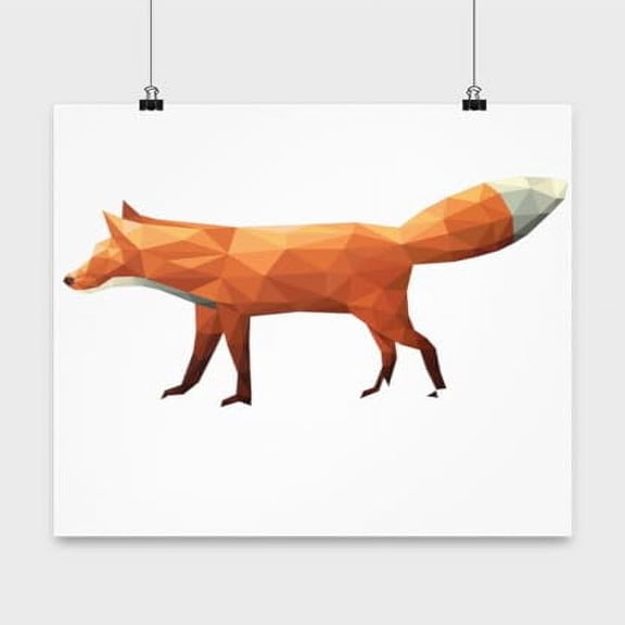 Cute Vixen Poster - 13x13in Red Fox Wall Art - Perfect Gift for Animal Lovers