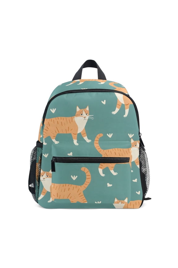 Cute Walking Cat Mini Backpack Cute Small Backpack with Chest Strap and Whistle Ages 3-8