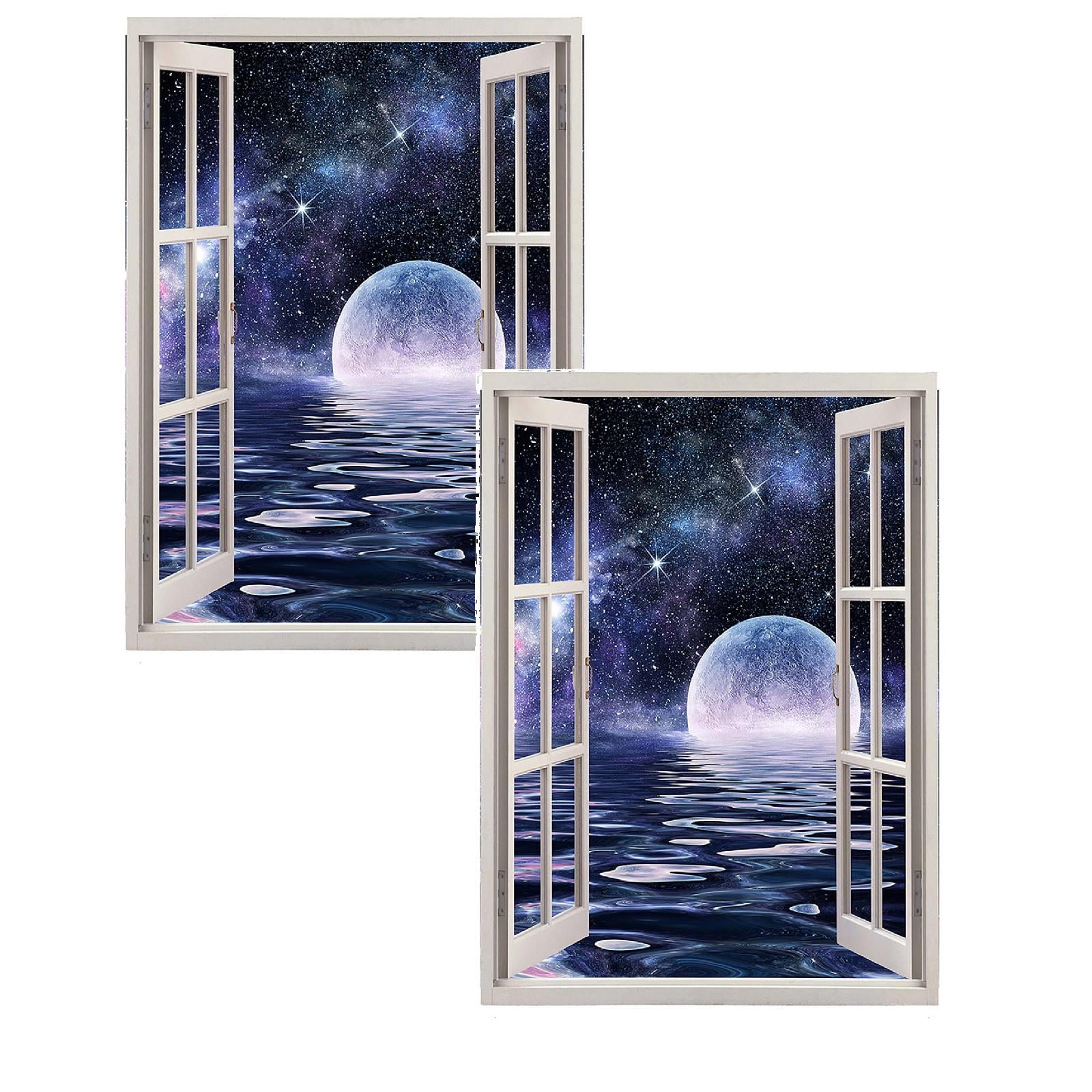 Cute Wall Decor 3D Window Starry Sky Frosted Pvc Sticker Children'S ...