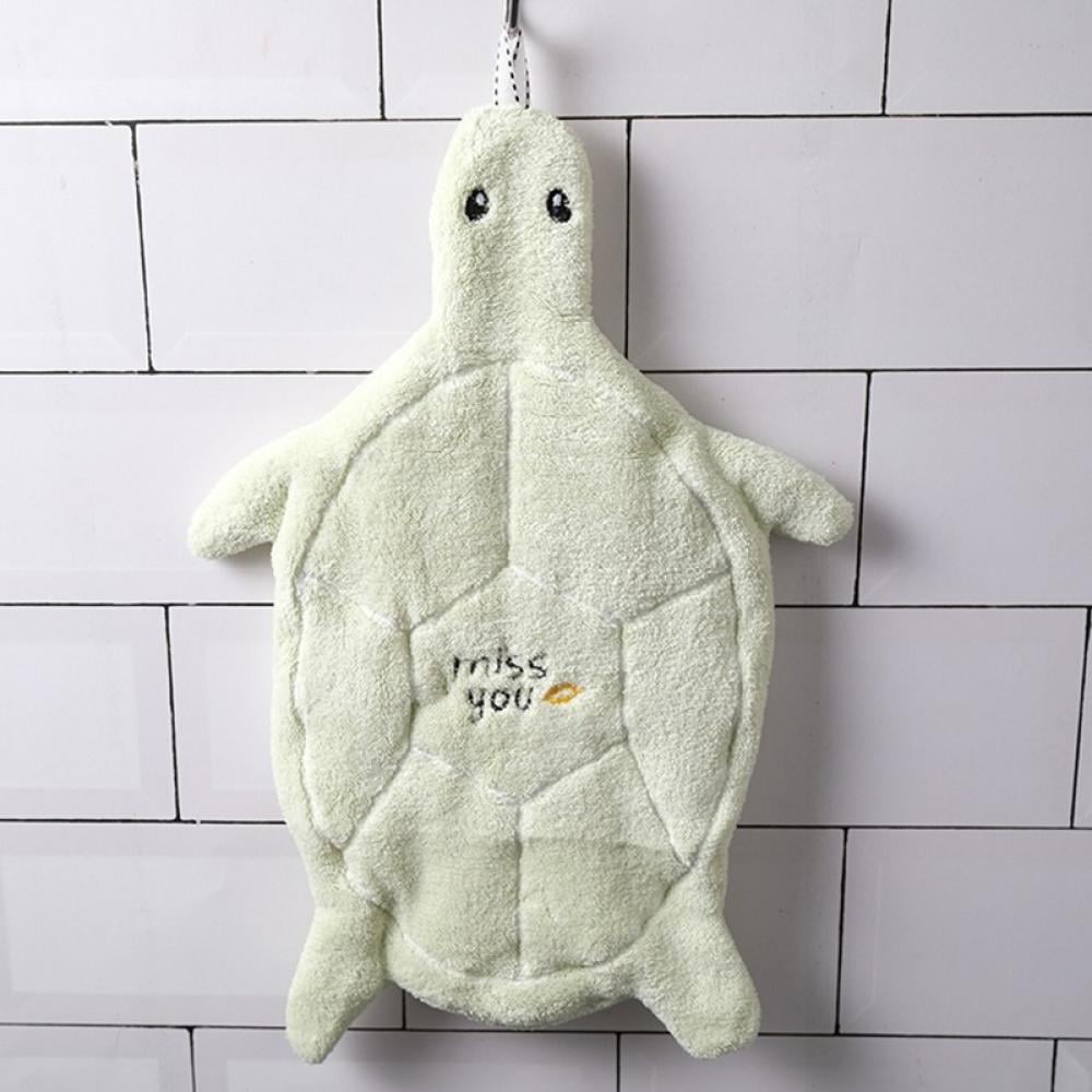 Hangable Cute Animal Hand Towel Coral Velvet Absorbent Oversized Towels  Bath