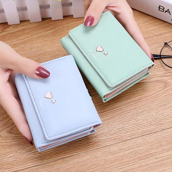 Cute Wallet Female Small Short Purse for Women's Coins Leather Lady Wallet Girl Vallet Luxury Design Money Bag