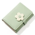 thumbnail image 1 of Cute Wallet Green Slim Wallet Tri-Fold Wallet PU Leather Purse Small Wallet for Women Ladies Teens Girls, Green, 1 of 6