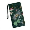 thumbnail image 1 of Cute Wallet for Womens Mushroom Moon Butterfly Print Around Zip Long Purse RFID Blocking Leather Card Holder Clutch Bag, 1 of 7