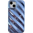 thumbnail image 1 of Cute Water Ripple Pattern Wave Shape Camera Lens Protection Soft Compatible with iPhone Case (Blue,iPhone 11), 1 of 14