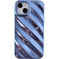 thumbnail image 1 of Cute Water Ripple Pattern Wave Shape Camera Lens Protection Soft Compatible with iPhone Case (Blue,iPhone 12 Pro), 1 of 13