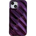 thumbnail image 1 of Cute Water Ripple Pattern Wave Shape Camera Lens Protection Soft Compatible with iPhone Case (Dark Purple,iPhone 12 Pro), 1 of 13
