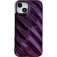 thumbnail image 1 of Cute Water Ripple Pattern Wave Shape Camera Lens Protection Soft Compatible with iPhone Case (Dark Purple,iPhone 12 Pro), 1 of 14