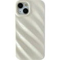 thumbnail image 1 of Cute Water Ripple Pattern Wave Shape Camera Lens Protection Soft Compatible with iPhone Case (White,iPhone 15), 1 of 12