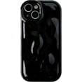 thumbnail image 1 of Cute Water Ripple Shape Camera Lens Protection Soft Compatible with iPhone Case (Black,iPhone 12 Pro Max), 1 of 8