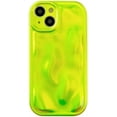 thumbnail image 1 of Cute Water Ripple Shape Camera Lens Protection Soft Compatible with iPhone Case (Fluorescent Green,iPhone 12 Pro Max), 1 of 15
