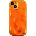 thumbnail image 1 of Cute Water Ripple Shape Camera Lens Protection Soft Compatible with iPhone Case (Fluorescent Orange,iPhone 12 Pro), 1 of 15