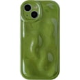 thumbnail image 1 of Cute Water Ripple Shape Camera Lens Protection Soft Compatible with iPhone Case (Green,iPhone 15 Pro Max), 1 of 14