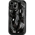 thumbnail image 1 of Cute Water Ripple Shape Camera Lens Protection Soft Compatible with iPhone Case (Light Black,iPhone 15 Pro Max), 1 of 14