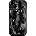 thumbnail image 1 of Cute Water Ripple Shape Camera Lens Protection Soft Compatible with iPhone Case (Light Black,iPhone 15 Pro Max), 1 of 14