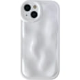 thumbnail image 1 of Cute Water Ripple Shape Camera Lens Protection Soft Compatible with iPhone Case (White,iPhone 15 Pro Max), 1 of 14