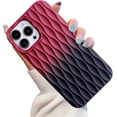 thumbnail image 1 of Cute Water Ripple for iPhone 14 Pro Max Case,Wave Shape Camera Lens Protection Shockproof Soft Silicone Gradient Phone Cases for 14 Pro Max 6.7"(Wine red Black), 1 of 13