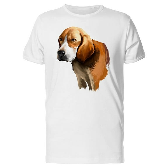 Cute Watercolor Beagle Dog T-Shirt Men -Image by Shutterstock, Male 3X-Large