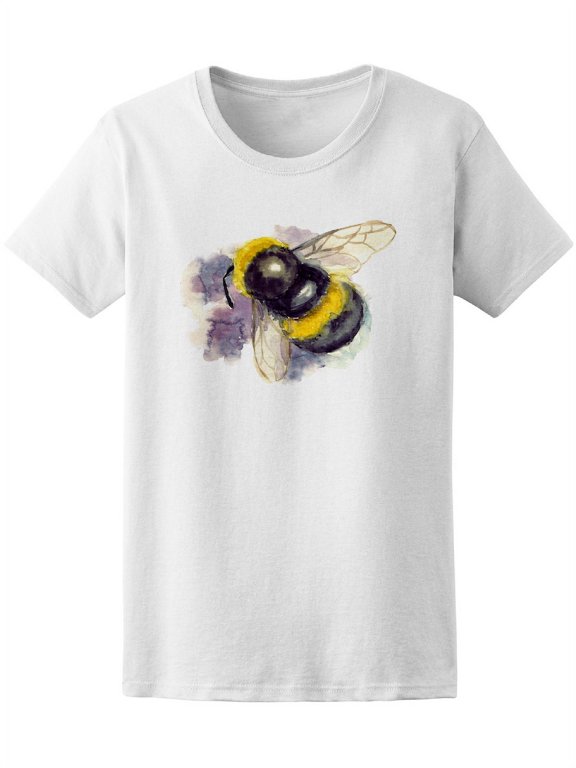 Cute Watercolor Bumblebees Graphic T-Shirt - Image by Shutterstock, Female Small
