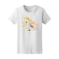 thumbnail image 1 of Cute Watercolor Cockatoo Graphic T-Shirt Women -Image by Shutterstock, Female Small, 1 of 2
