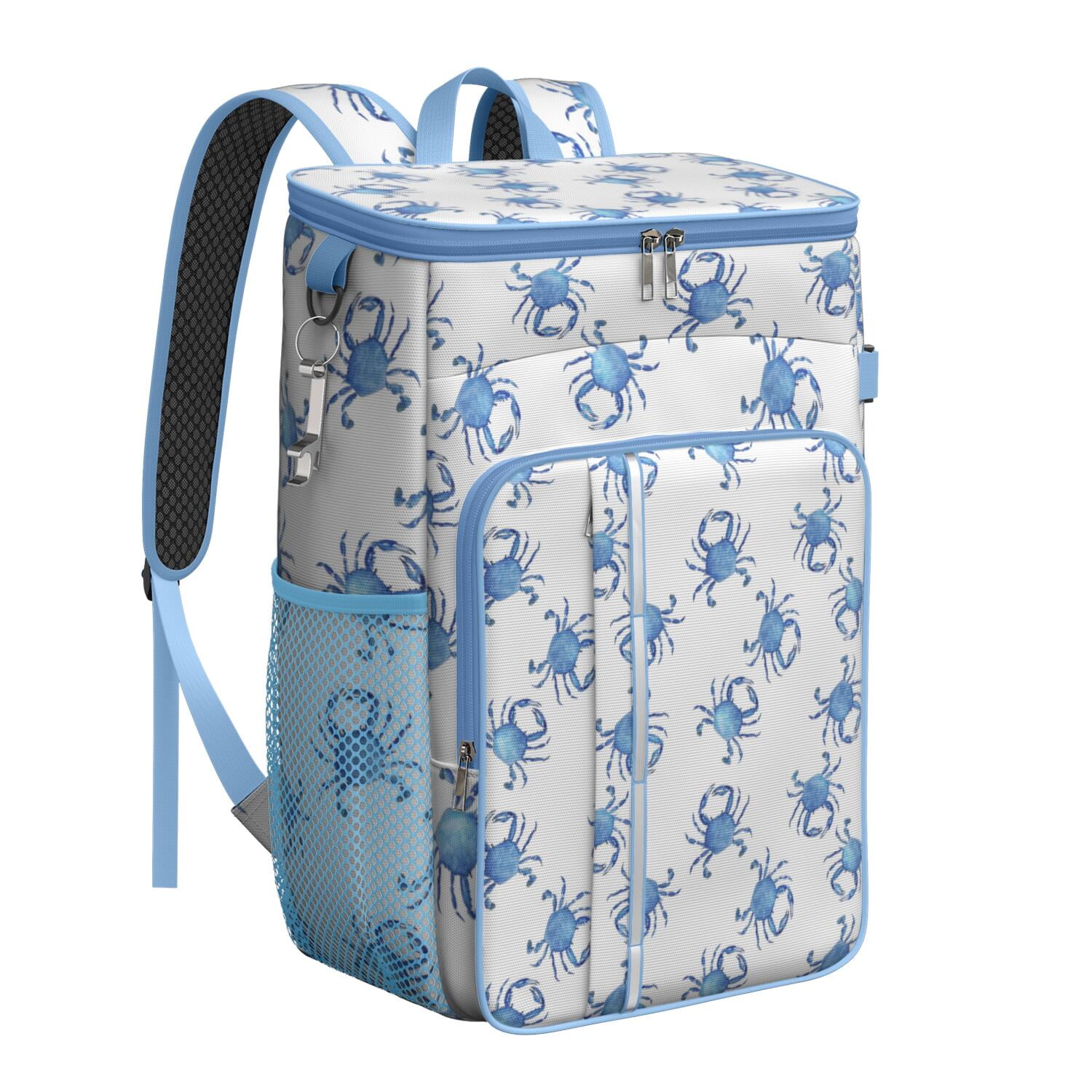 Cute Watercolor Crab Cooler Backpack - 20L Leakproof Insulated