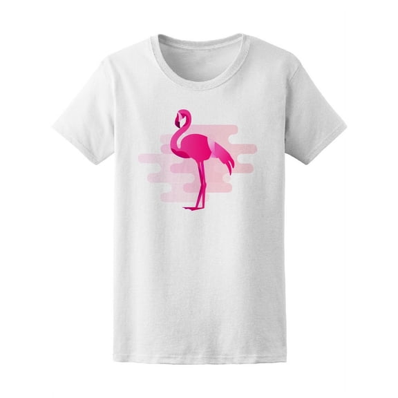 Cute Watercolor Flamingo T-Shirt Women -Image by Shutterstock, Female x-Large