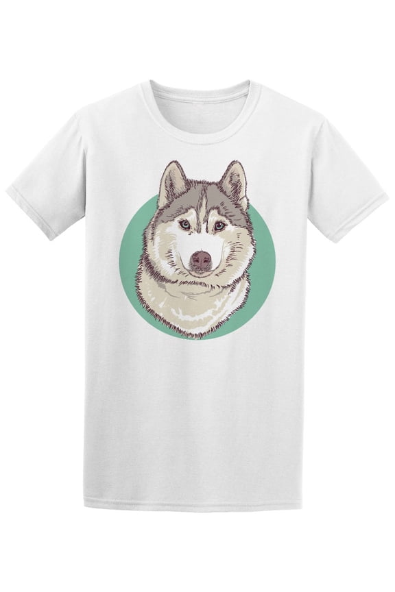 Cute Watercolor Husky Dog, Male Small