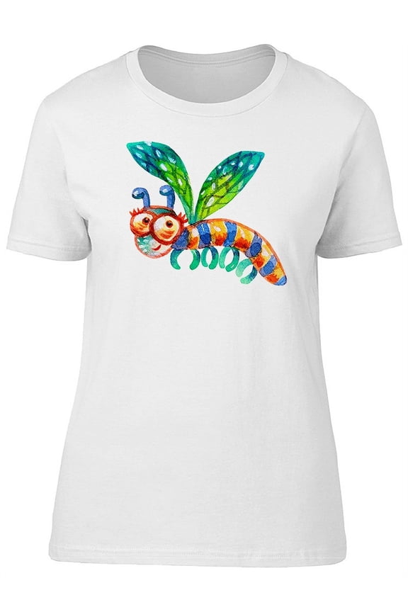 Cute Watercolor Of A Dragonfly T-Shirt Women -Image by Shutterstock, Female Small