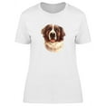 thumbnail image 1 of Cute Watercolor St Bernard Dog T-Shirt Women -Image by Shutterstock, Female XX-Large, 1 of 2