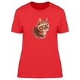 thumbnail image 1 of Cute Watercolor Striped Kitten T-Shirt Women -Image by Shutterstock, Female Large, 1 of 2