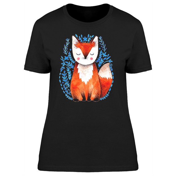 Cute Watercolored Fox T-Shirt Women -Image by Shutterstock, Female x-Large