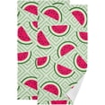 thumbnail image 1 of Cute Watermelon Green Kitchen Hand Towels 2 PCS, Seamless Pattern Fingertip Bath Towels Ultra Soft and Highly Absorbent, Decorative Face Towels Dish Washcloths, 28.3"x14.4", 1 of 5