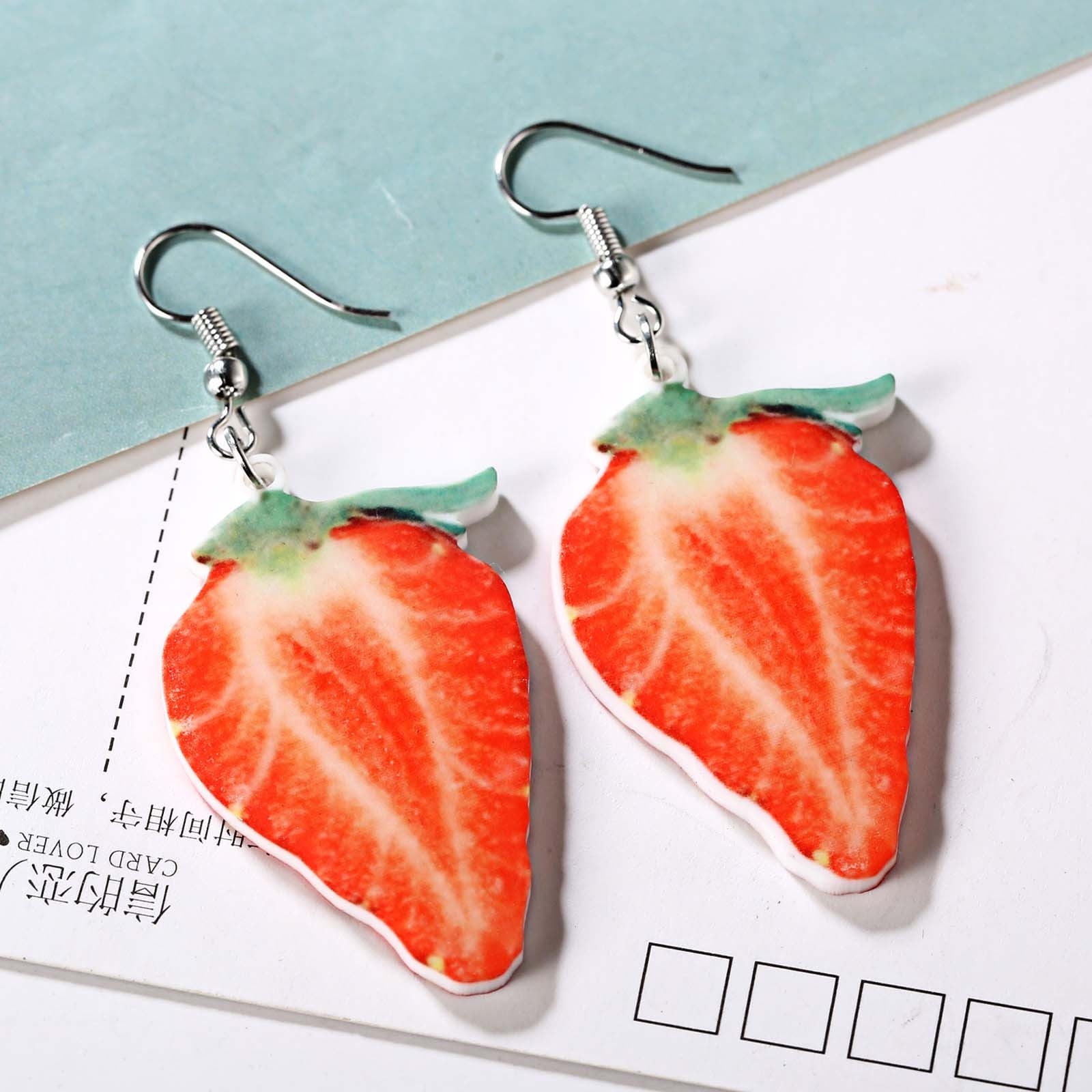 Cantaloupe Melon Earrings, Novelty Fruit Earrings main image 1