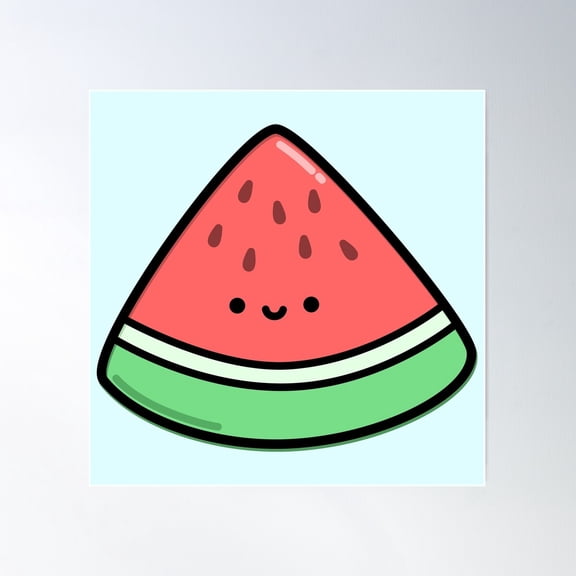 Cute Watermelon Poster Wall Art, Modern Wall Decor For Living Room Bedroom, 30x30 UNFRAMED
