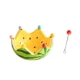thumbnail image 1 of Cute Watermelon Shaped Ceramic Fruit Bowl Set, Large Capacity Serving Platter with Forks for Living Room Coffee Table, Cute Decorative Centerpiece and Snack Dish for Home Decor, 1 of 7