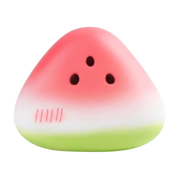 Cute Watermelon Squishy Stress Ball, Slow Rising Soft Scented Design, Decorative Fruit Ornament for Indoor Desk Display